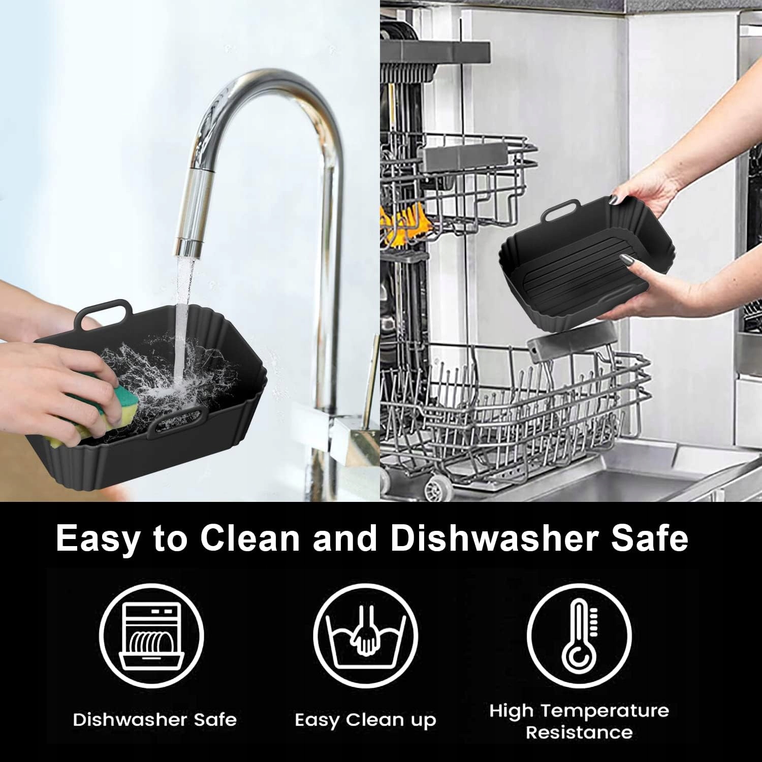 Zestaw 2 silikonowych wkładów do frytkownicy beztłuszczowej Ninja - obrazek 6