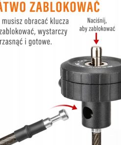 Alternative view of Zamek linkowy do roweru ukryty w kierownicy lekki czarny