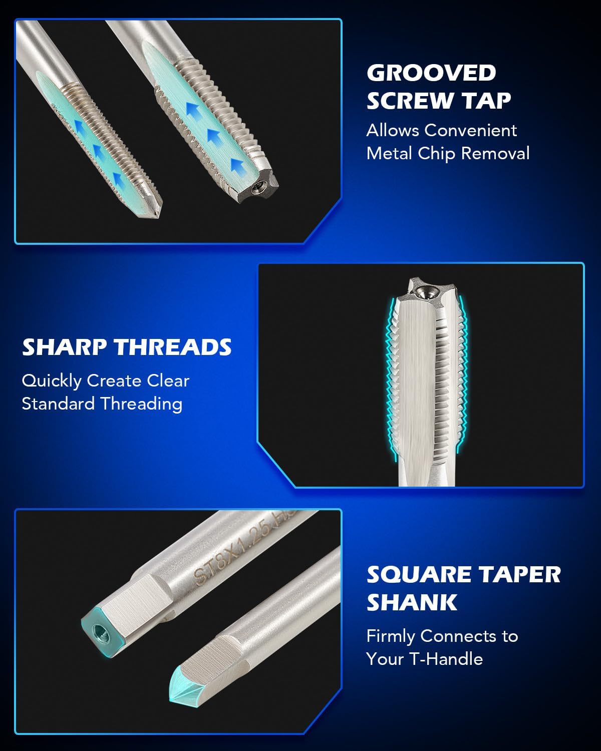 Zestaw Naprawy Gwintów Helicoil 131 el. M5–M12 wiertła gwintowniki - obrazek 9