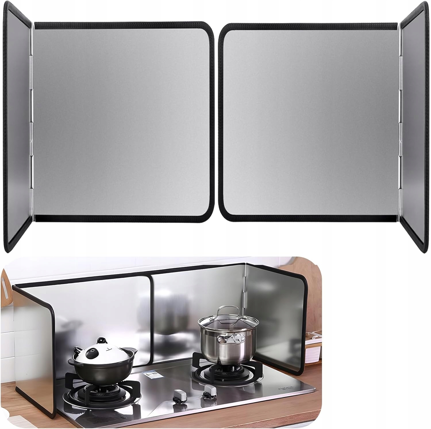 Składana Osłona Płyty Kuchennej przed zachlapaniem – nieprzywierająca