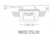 Pierścień montażowy do płyty GK IMOE DSL50 GU10/Gx5,3 - obrazek 2