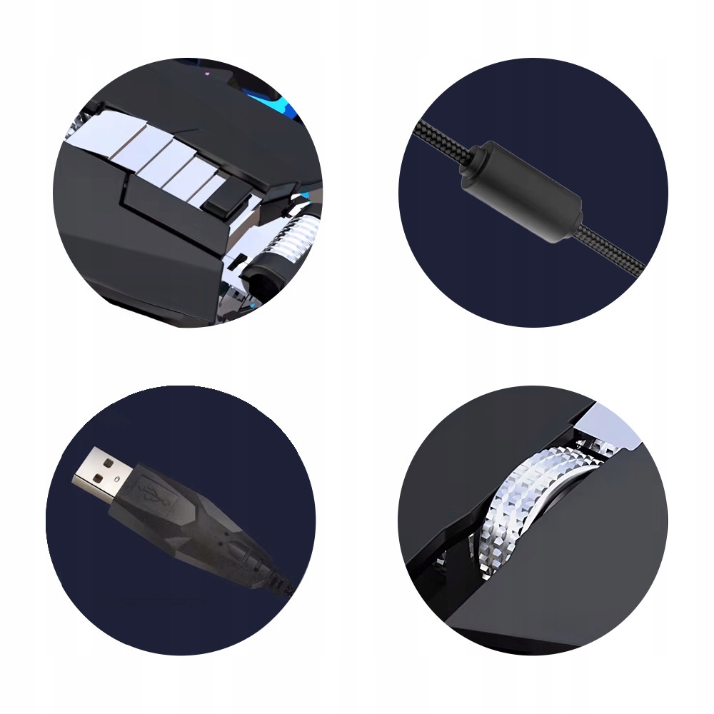 Forev mysz komputerowa gamingowa przewodowa szary FV-507 - obrazek 5