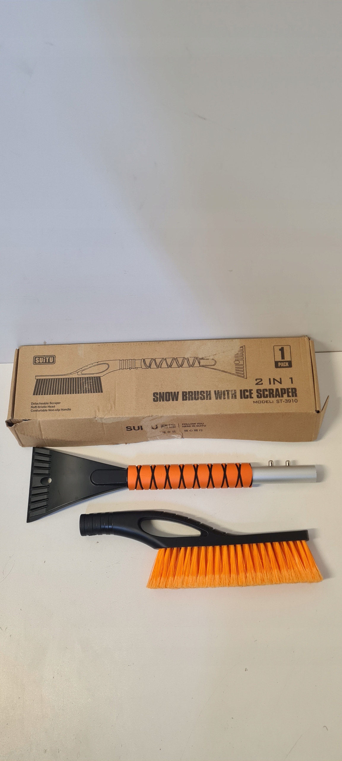 Szczotka skrobaczka do szyb SUITU ST-3910 2 w 1 Regulowana łatwa w obsłudze - obrazek 4