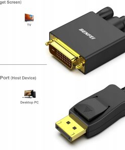 Alternative view of BENFEI Adapter DisplayPort na DVI | Full HD 1080p | 1,8 m