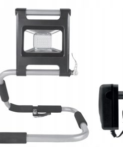 Naświetlacz LED akumulatorowy z elastycznym stojakiem 18W srebrno-czarny
