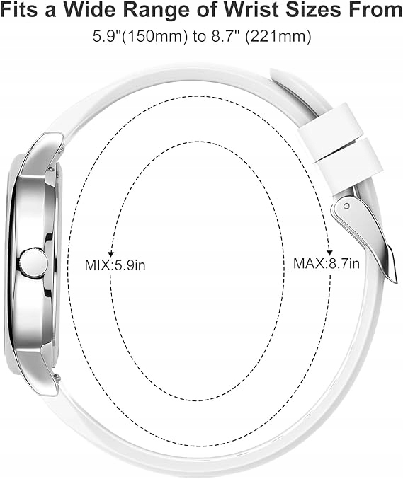Zegarek pielęgniarski GOLDEN HOUR wodoodporny z silikonowym paskiem Biały - obrazek 4