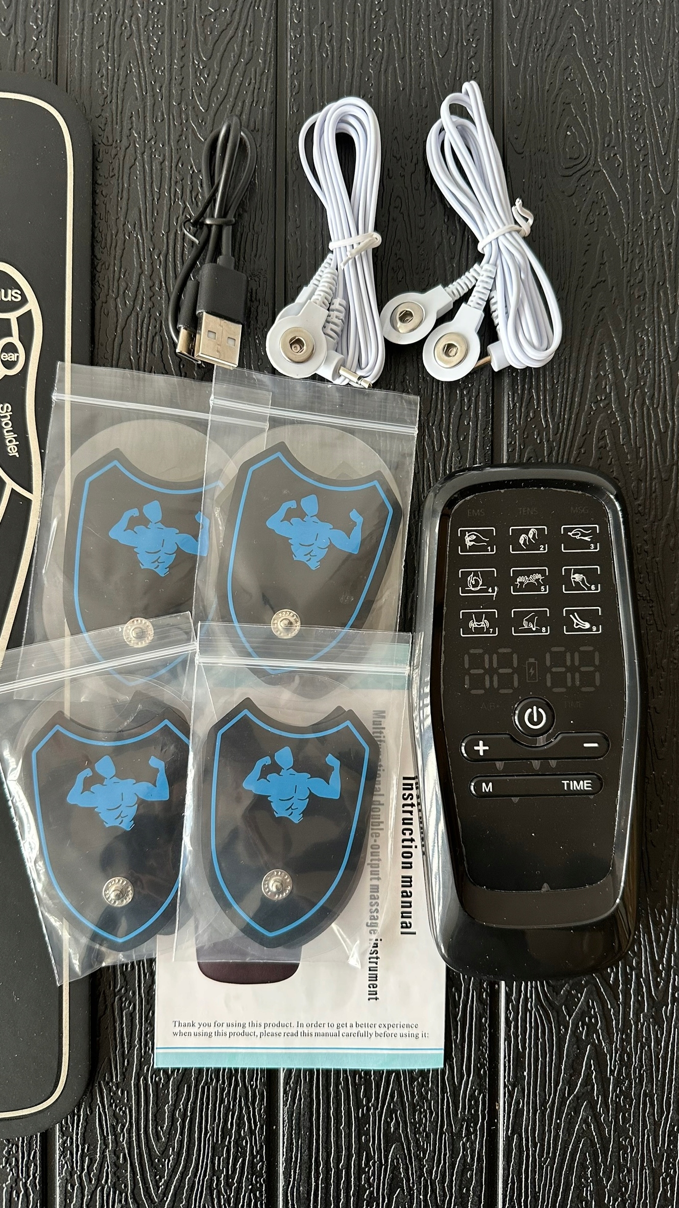 Mata EMS do stóp i łydek USB 9 trybów 30 poziomów pilot - obrazek 6