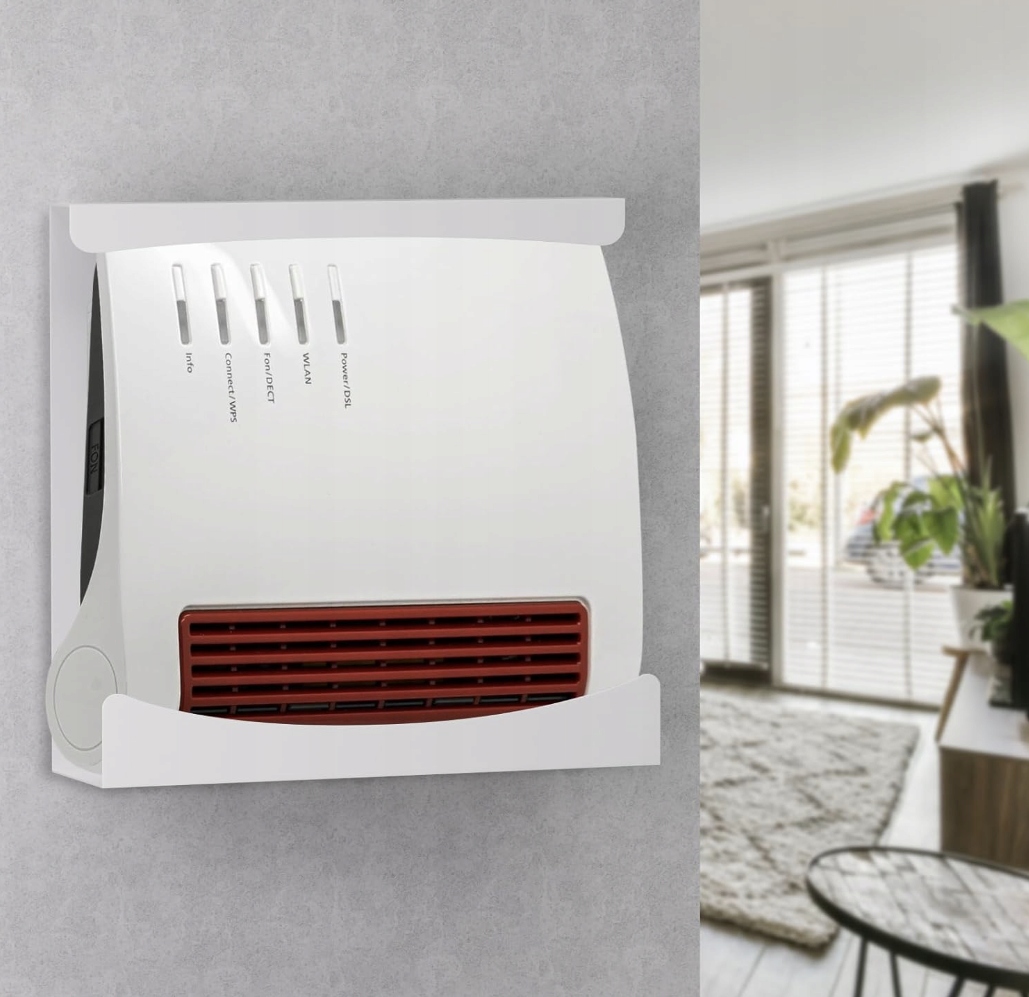 Uchwyt ścienny do routera AVM FRITZ!Box z organizerem kabli - obrazek 3