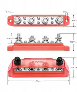 Alternative view of Szyna zbiorcza 250A 48V niklowana miedź, komplet 2 szt. 4 x 3/8” BB46P-38