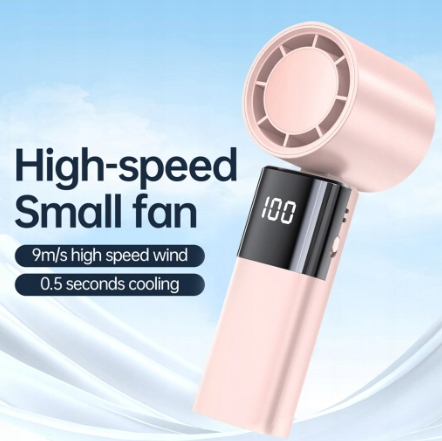 Ręczny Wentylator Turbinowy USB 4000 mAh regulacja 100 biegów biały - obrazek 4