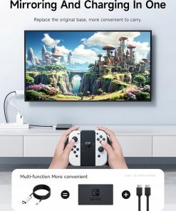 Alternative view of Hagibis Switch Dock Adapter USB C HDMI 4K 60Hz PD 100W do Konsol Laptopów