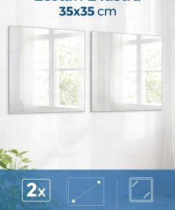 Alternative view of LUSTRA KWADRATOWE ŚCIENNE 35 X 35 CM 2 SZTUKI DEKORACYJNE