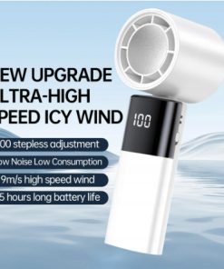 Alternative view of Ręczny Wentylator Turbinowy USB 4000 mAh regulacja 100 biegów biały