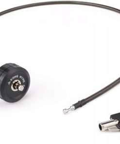 Zamek linkowy do roweru ukryty w kierownicy lekki czarny