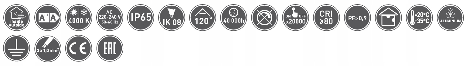 Naświetlacz LED VIPER 150W 15000lm AC220-240V 4000K IP65 LD-VIPERS150W-40 - obrazek 5