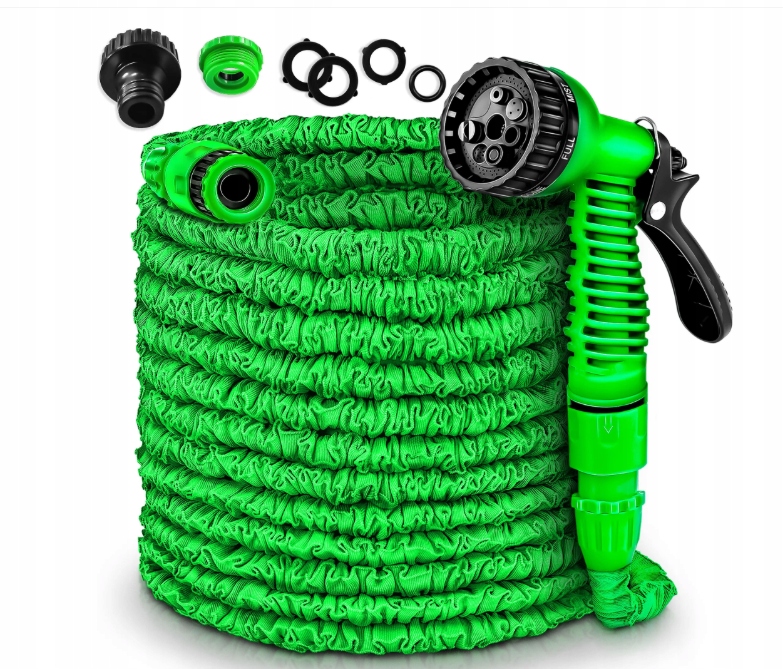Elastyczny wąż ogrodowy TRESKO 15 m rozciągliwy z pistoletem