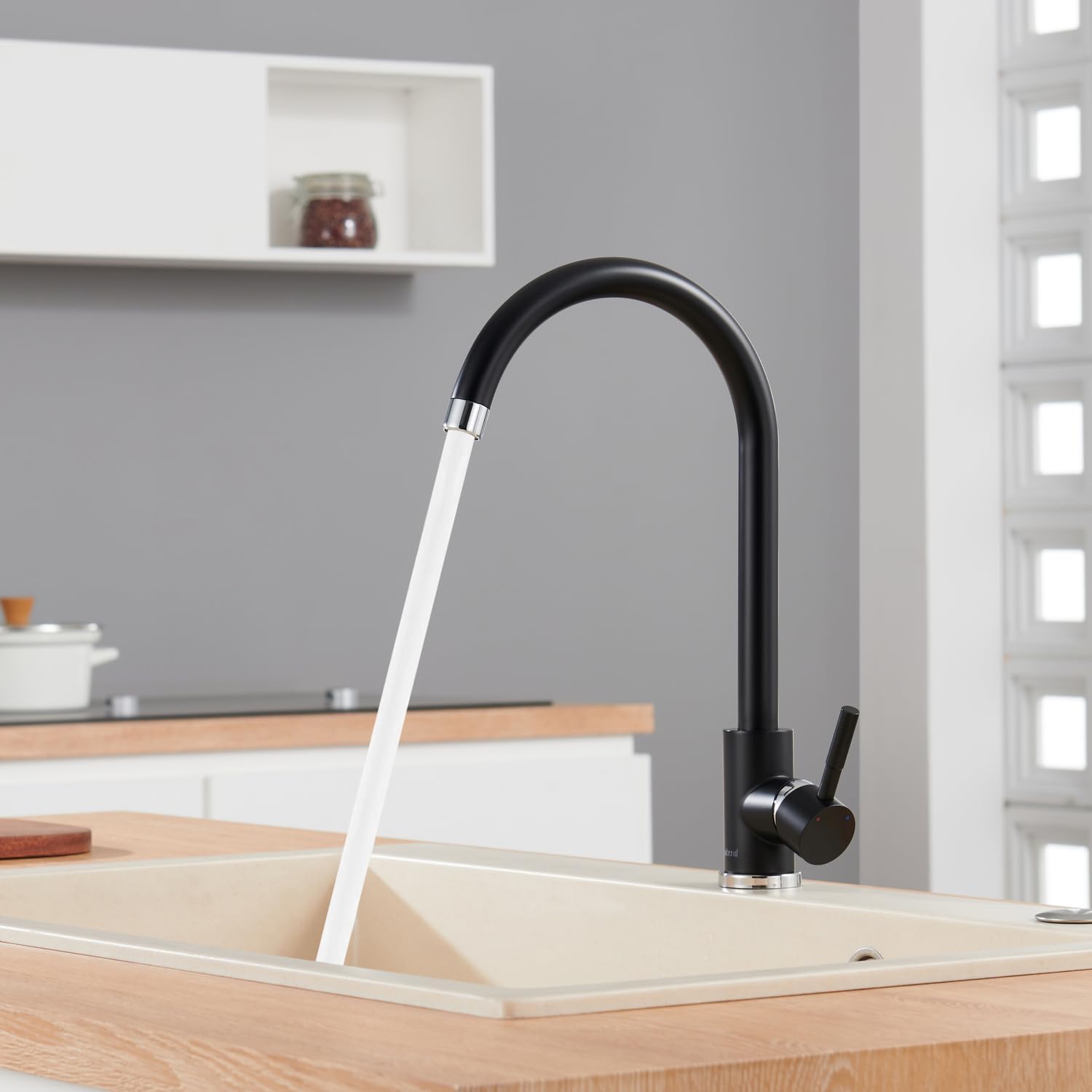 Ulytid Kran Kuchenny, czarna, wysokociśnieniowa bateria kuchenna - obrazek 3