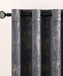 Zasłony zaciemniające aksamitne na przelotkach szare 2szt 140x260cm