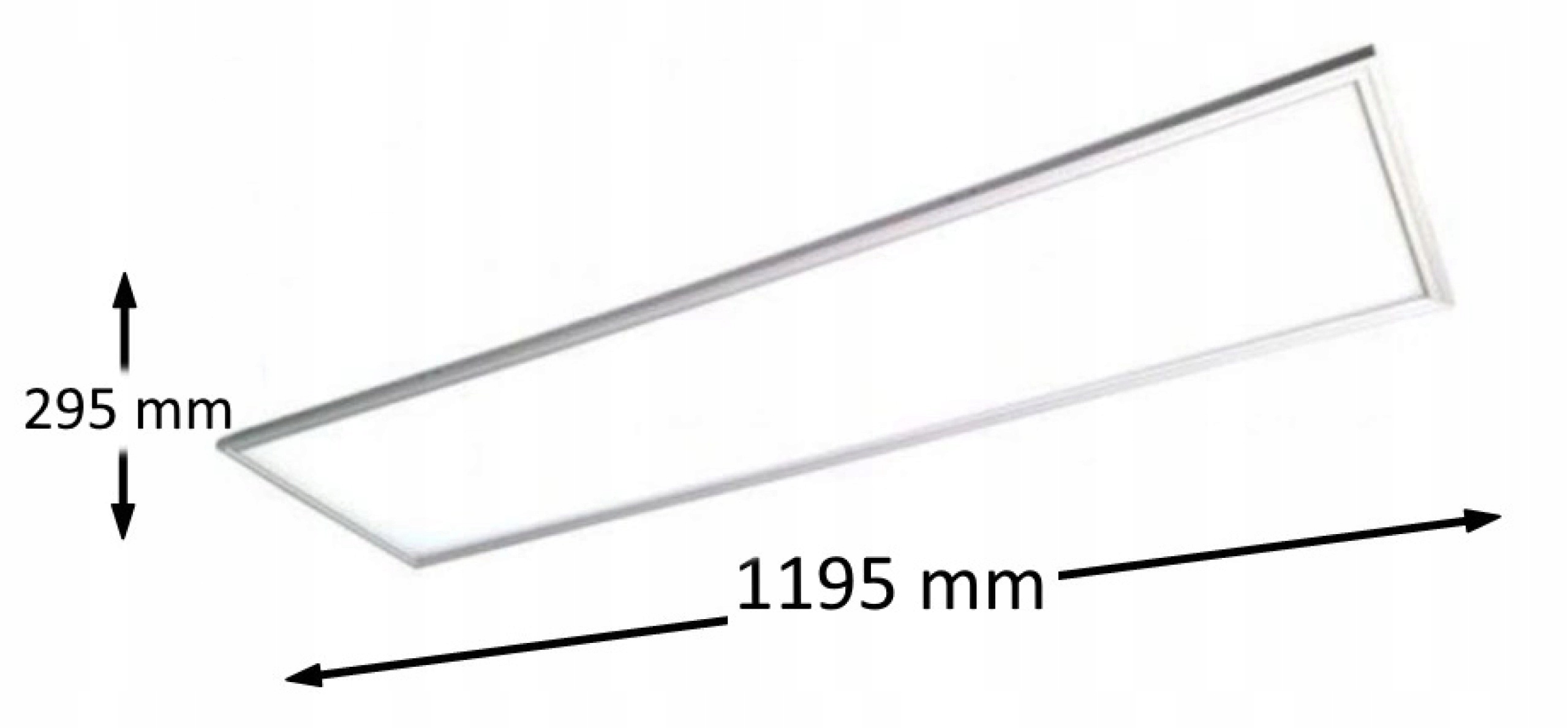 Panel LED Oprawa Sufitowa 1195x295mm 50W Biała Ciepła 3000K 4500lm BIAŁY - obrazek 2