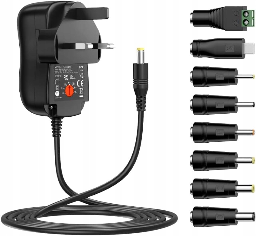 Zasilacz uniwersalny Zolt 36 W AC do DC UK