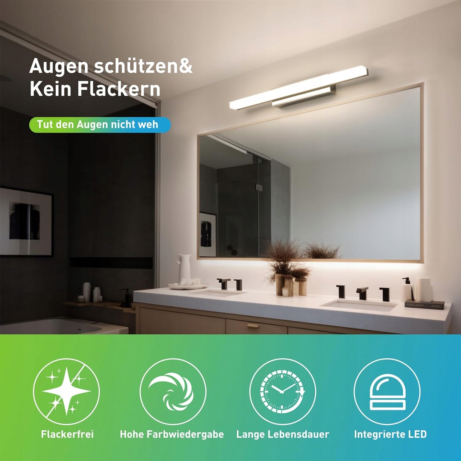 Yafido lampa LED do lustra 40 cm 9W 4000K oświetlenie łazienkowe - obrazek 7