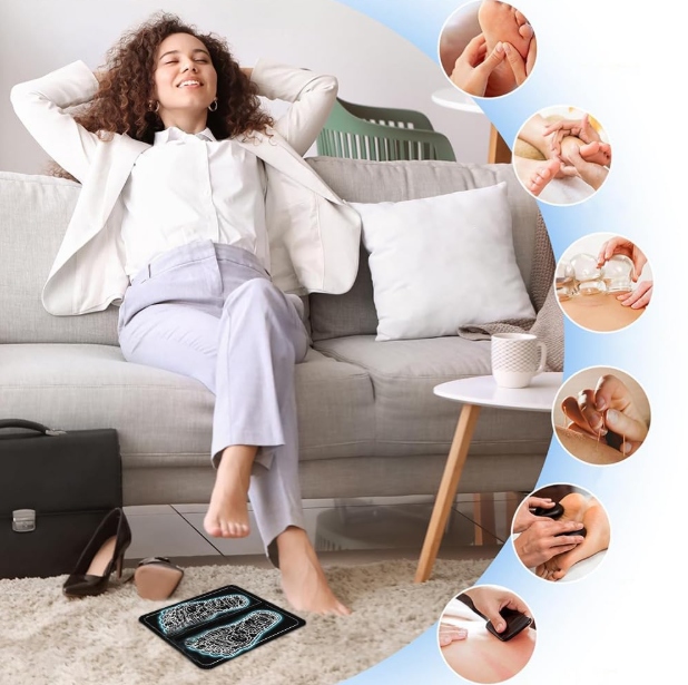 Mata EMS do stóp i łydek USB 9 trybów 30 poziomów pilot - obrazek 3