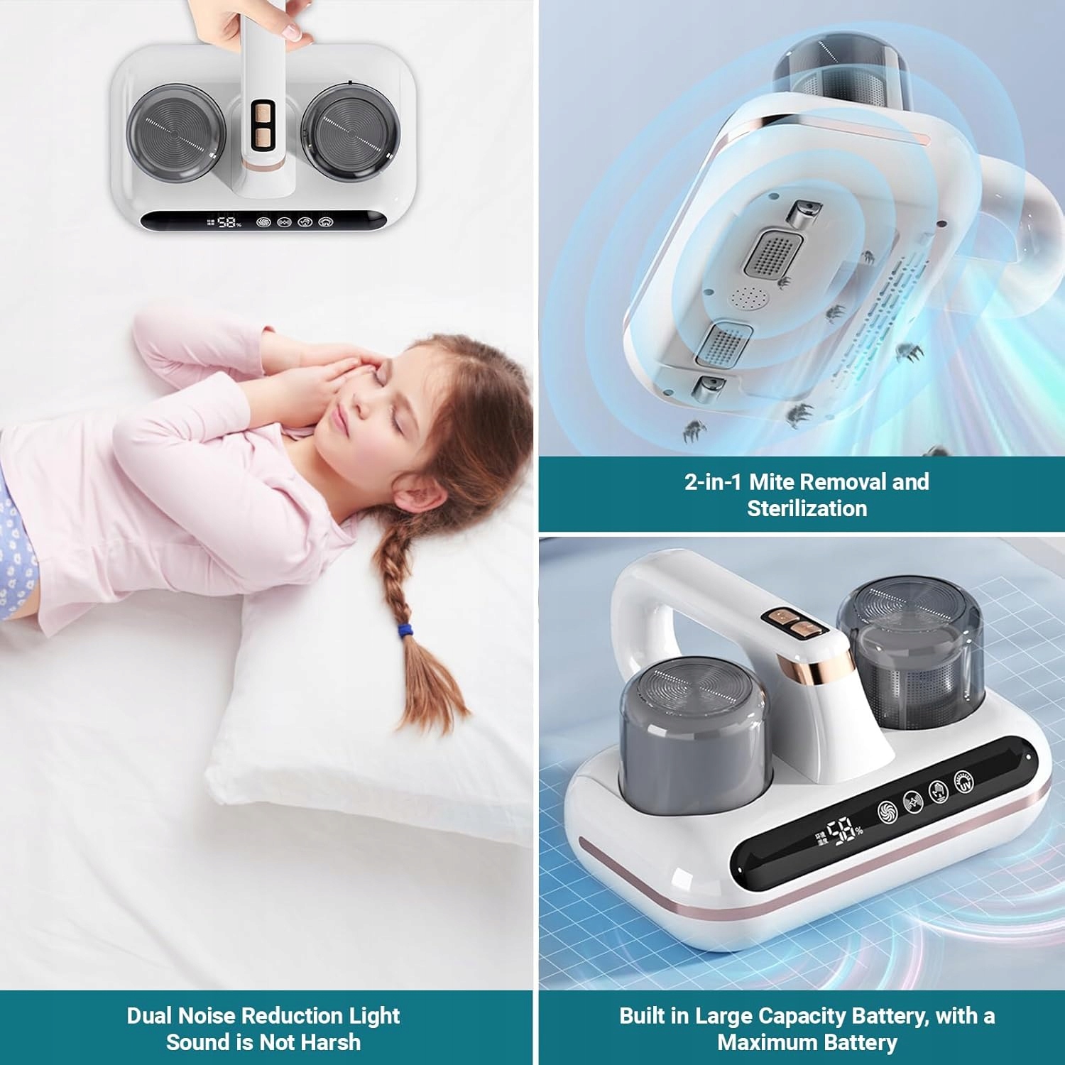 ANTYBAKTERYJNY ODKURZACZ RĘCZNY UV 10Kpa DO MATERACY I ROZTOCZY - obrazek 6