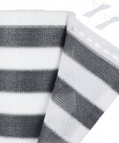 Siatka osłona prywatności balkonowa HDPE 1,5x20 m UV szaro-biała RELAXDAYS