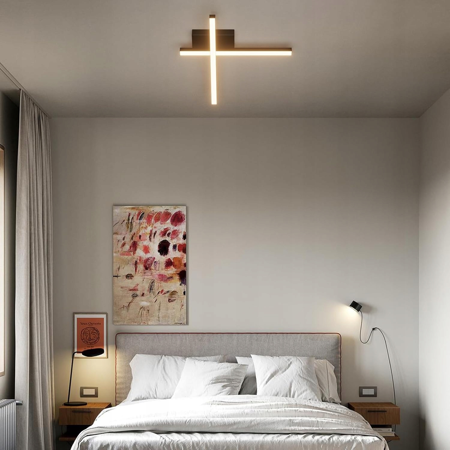 Klighten Lampa LED 16W 1400lm 56cm czarny nowoczesny sufitowy 3000K - obrazek 7