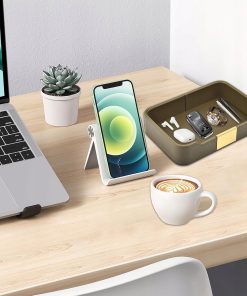 Alternative view of Skórzana tacka organizer PU Leather na klucze telefon zegarek – Oliwkowy