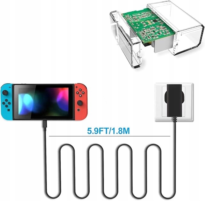 ZASILACZ SIECIOWY DO SWITCH/ Zasilacz UK + Adapter EU / 15 V 2,6 A PD TYP C - obrazek 4