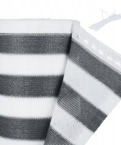 Siatka cieniująca ochronna 2x15 m HDPE biało-szara 85% RELAXDAYS