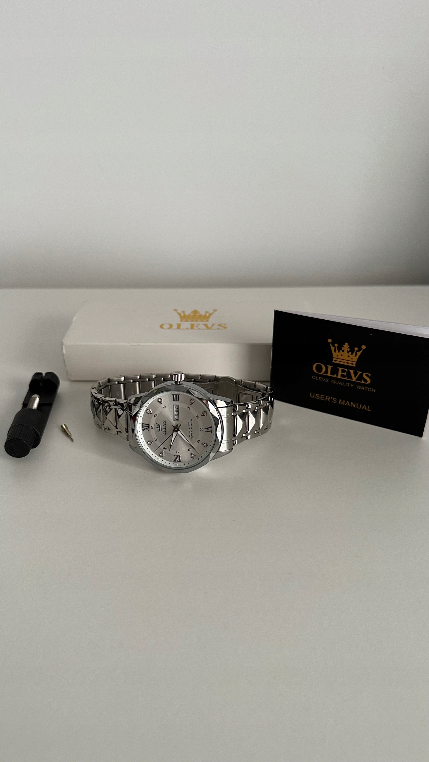 Zegarek Męski OLEVS Luksusowy Stalowy Kwarcowy JAK NOWY - obrazek 6