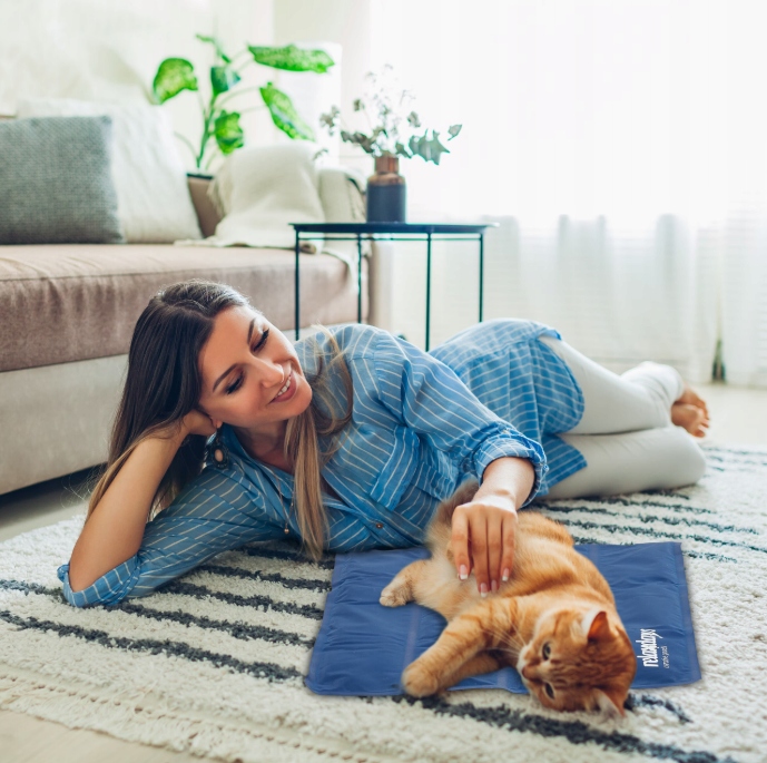 Mata chłodząca żelowa dla psa i kota 50x40 cm na lato - obrazek 5