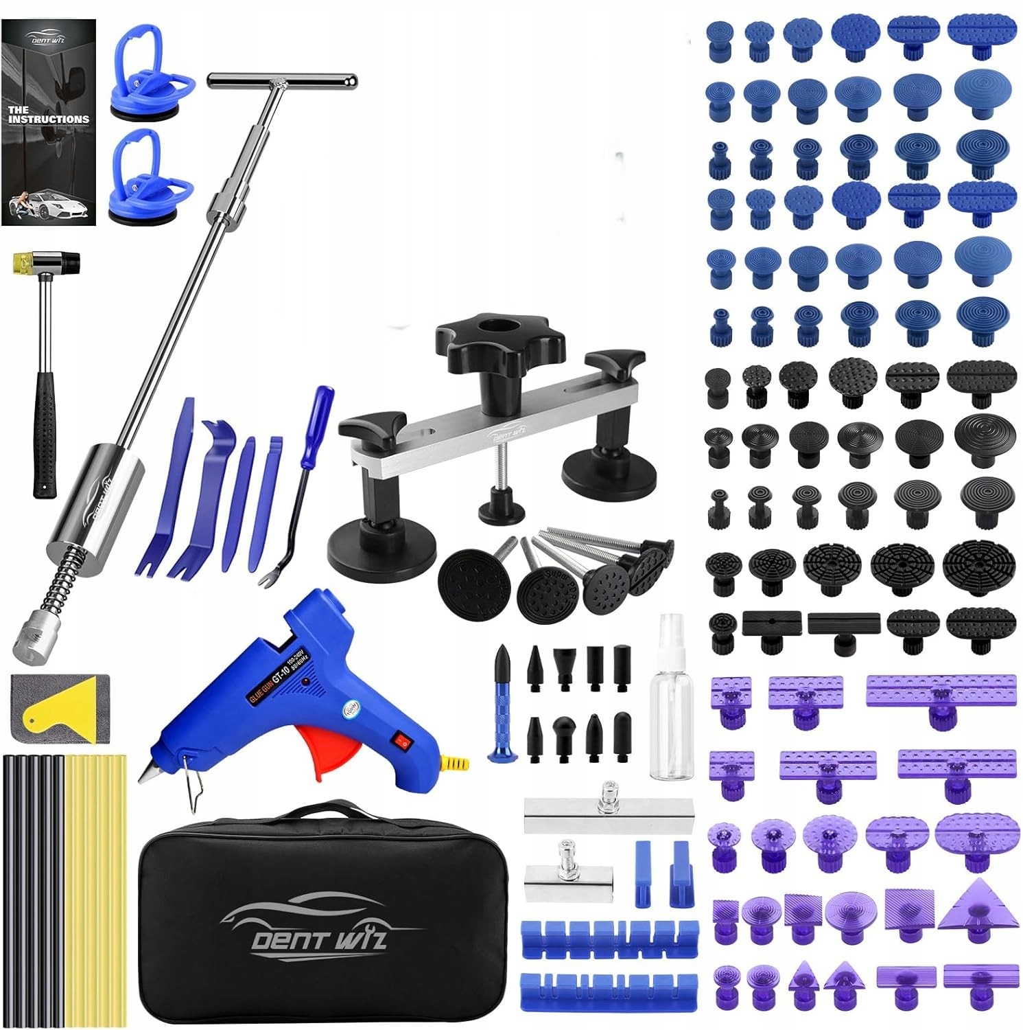 Zestaw do usuwania wgnieceń PDR – młotek bezwładnościowy + klej