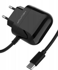 Ładowarka Sieciowa USB-C Kabel 1m N NEWTOP CM09 1,5A Czarna Uniwersalna