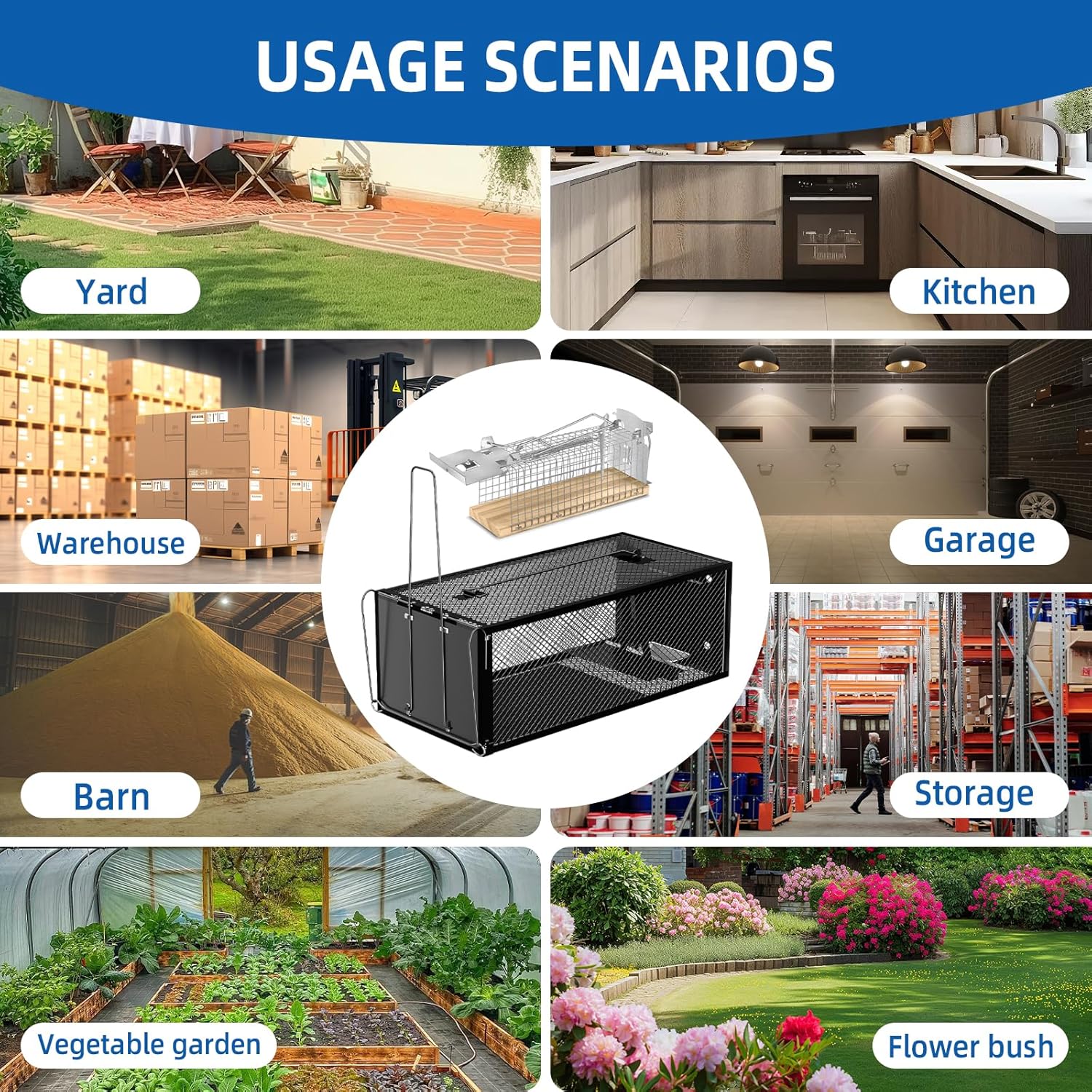 Zestaw 3x Humanitarna Pułapka na Szczury i Myszy 32 cm - obrazek 3