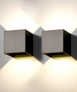 Kinkiet LED ścienny zewnętrzny Lampy IP65 6W 4000K 2 szt. Czarne