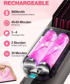 Alternative view of SZCZOTKA PROSTUJĄCA DO WŁOSÓW QL001 Z JONAMI UJEMNYMI 9600MAH