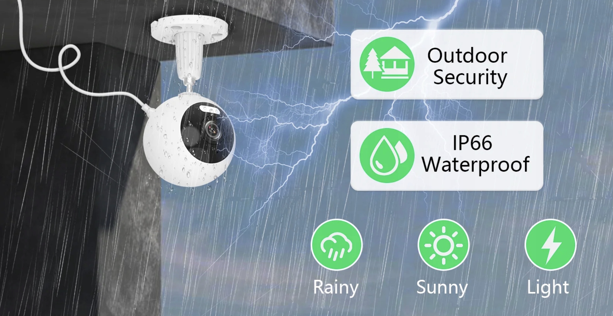 2x Guoanvision S700 – Kamera monitoringu wewnętrznego/zewnętrznego 5G/2.4G - obrazek 2