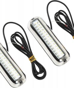 2x Marine LED 42 diody podwodne światło do łodzi IP68 10–30V 1500lm białe