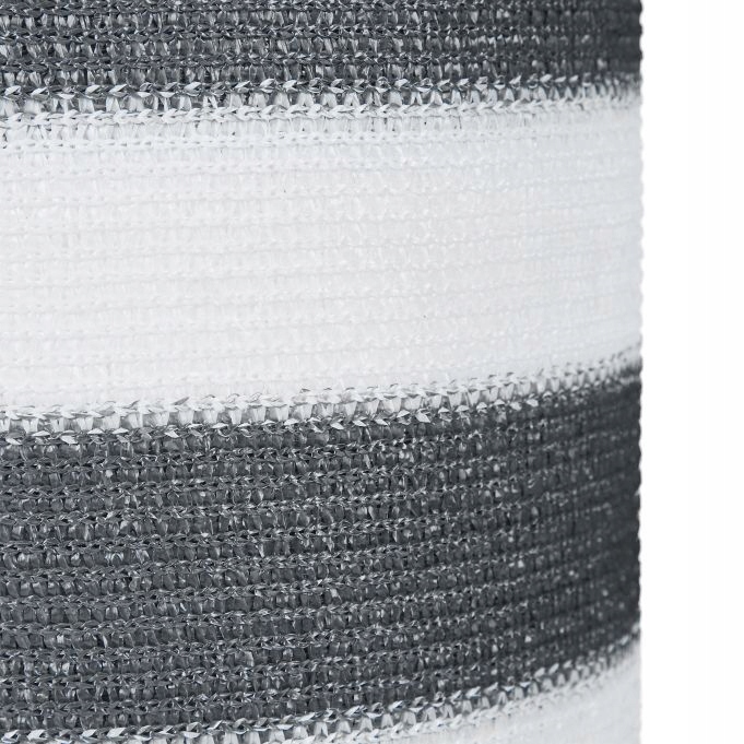 Siatka cieniująca ochronna 2x15 m HDPE biało-szara 85% RELAXDAYS - obrazek 3
