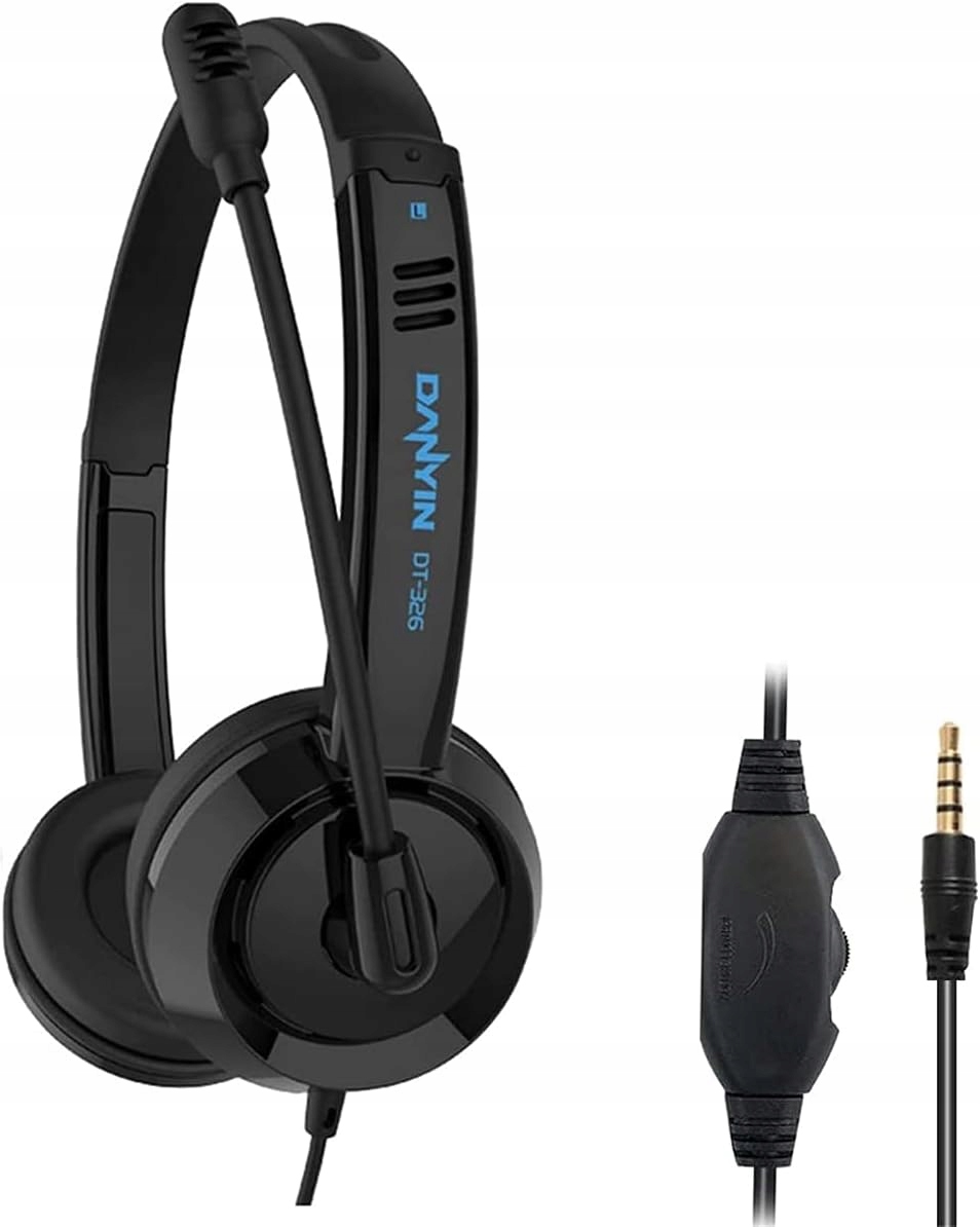 Zestaw Słuchawkowy Słuchawki Nauszne z Mikrofonem PC 3.5mm