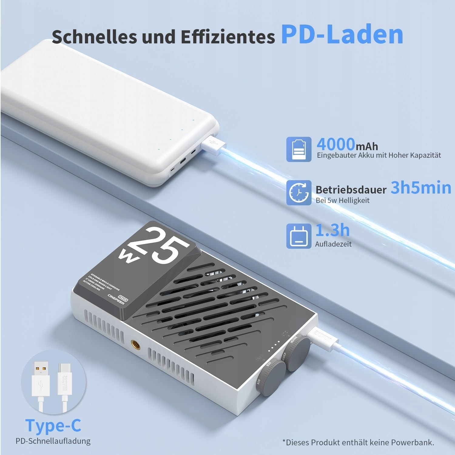 Kompaktowa Lampa LED 25W ZHIYUN CM25 Foto Video Light - obrazek 7