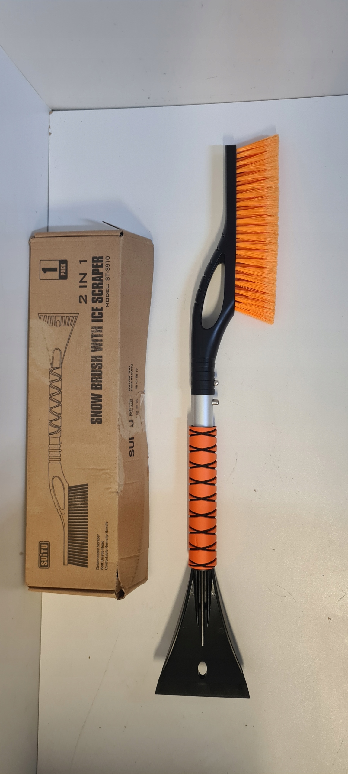 Szczotka skrobaczka do szyb SUITU ST-3910 2 w 1 Regulowana łatwa w obsłudze - obrazek 3