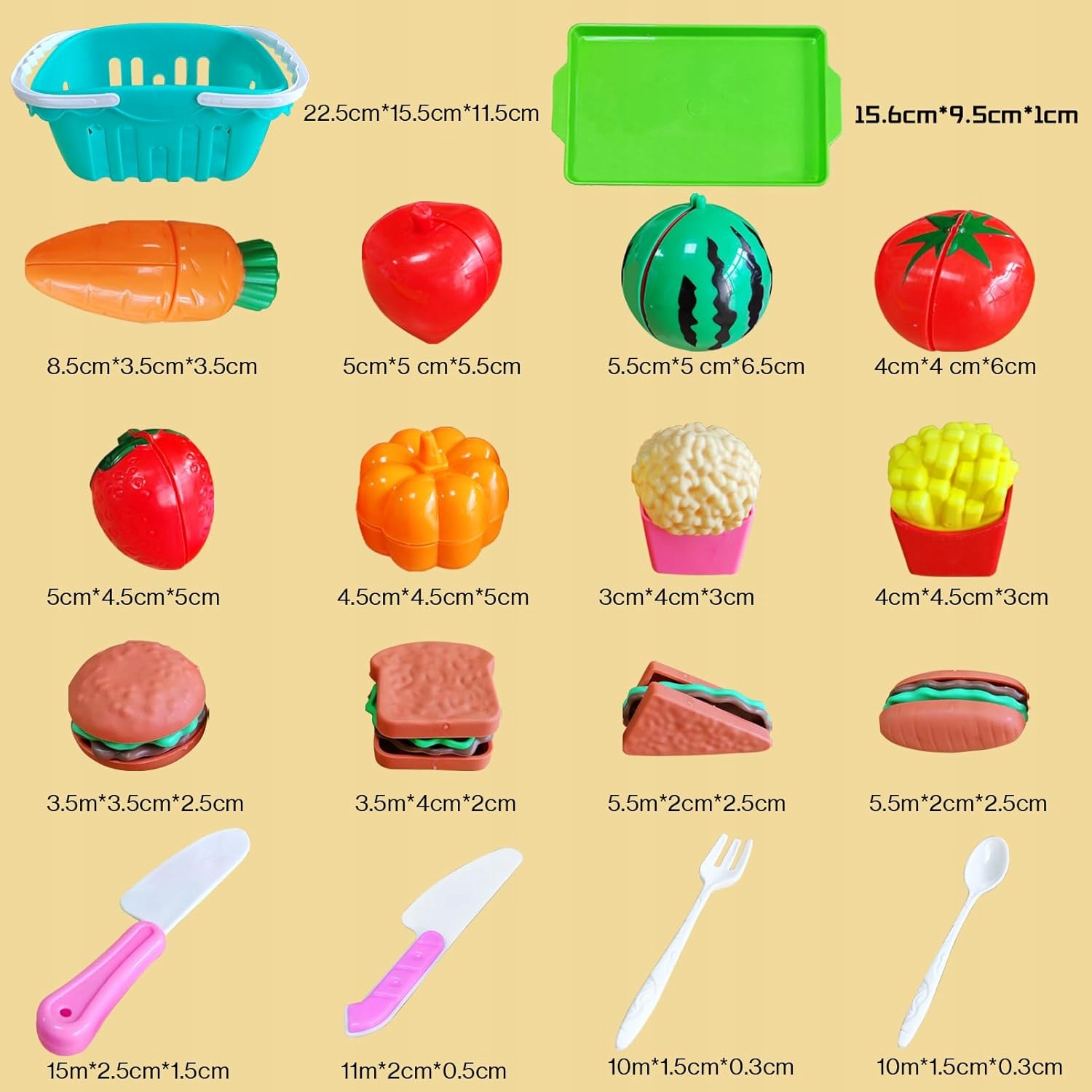 OWOCE WARZYWA TORT DO KROJENIA NA RZEP RZEPY ZABAWKA 68 ELEMENTÓW - obrazek 6