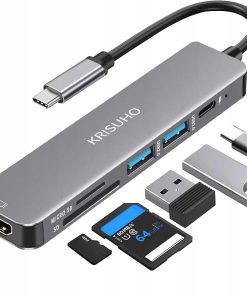 ADAPTER USB HUB DO LAPTOPA MACBOOKA 6W1 USB C HDMI