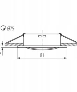 Alternative view of Oprawa oświetleniowa sufitowa wpuszczana Kanlux 10 W GU 5.3 8,1 cm mosiądz