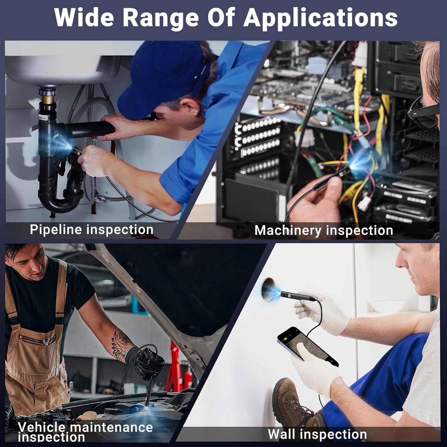 BOROSKOP KAMERA INSPEKCYJNA WIFI/USB 2.0MP KABEL 5M - obrazek 3