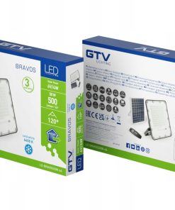 Alternative view of Naświetlacz Solarny LED GTV Bravos 50W 6400K IP65 z pilotem i panelem